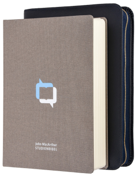 MacArthur Studienbibel - Hardcover mit Rindlederhülle in dunkelblau