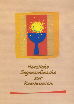 Faltkarte "Herzliche Segenswünsche zur Kommunion"