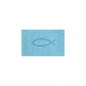 Preview: Handtuch "Fisch" - Hellblau