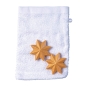 Preview: Geschenkset Stern - 2x25g Seife goldfarben, Waschhandschuh weiß