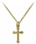 Preview: Halskette "Kreuz" - Messing/14K vergoldet
