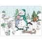 Preview: Mini-Puzzle "Schneemann" - Du bist wundervoll