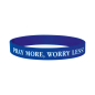 Preview: Armband "Pray more" - Blau