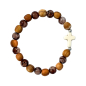 Preview: Perlenarmband mit Kreuz