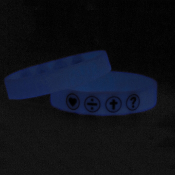 The Four Armband - blau 18 cm - fluoreszierend