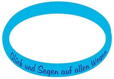Silikon Armband "Fisch/Glück und Segen auf allen Wegen"