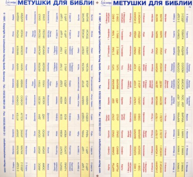 Preview: Bibel-Griffregister (RUSSISCH) blau/rot - 2 teilig (Метушки для Библии)