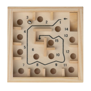 Geduldspiel Holzlabyrinth "Gott schenke dir Geduld und Mut"