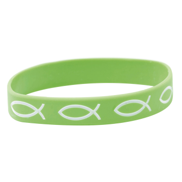 Silikonarmband "Fische" - grün