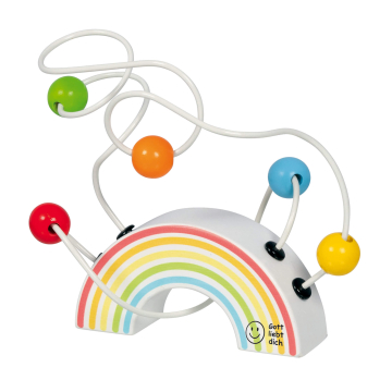 Motorikschleife "Gott liebt dich" - Regenbogen