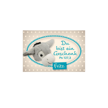 Kuscheltier Esel „Fritz“ - Du bist ein Geschenk