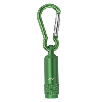 Taschenlampe mit Karabiner - Fischsymbol