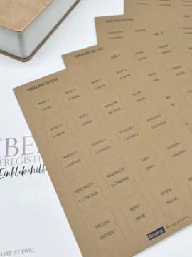 Bibel-Griffregister aus Kraftpapier