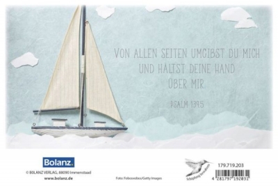Faltkarte "Segenswünsche zur Konfirmation" - Schiff