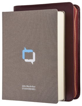 MacArthur Studienbibel - Hardcover mit Rindlederhülle in Bordeaux-Rot