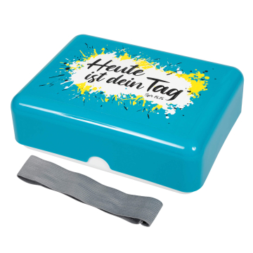 Preview: Brotdose mit Elastikband "Heute ist dein Tag"