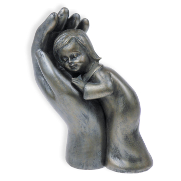 Skulptur - Hand mit Kind -10 cm