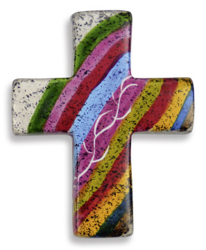Handschmeichler "Kreuz" - Regenbogen