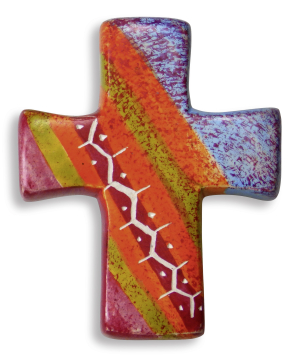 Handschmeichler "Kreuz" - Rottöne