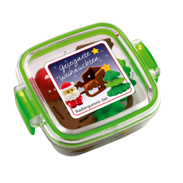 Radiergummi-Set "Gesegnete Weihnachten" Radiergummi-Set "Gesegnete Weihnachten"