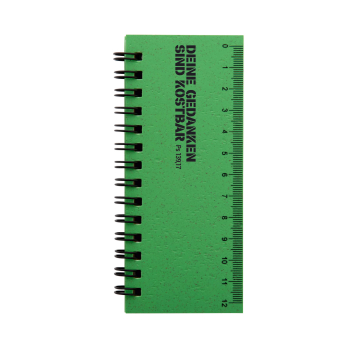 Multi-Notizbuch aus Weizenstrohkunststoff "Deine Gedanken sind kostbar Ps 139,17"