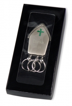 Schlüsselanhänger "Kirche" - Metall