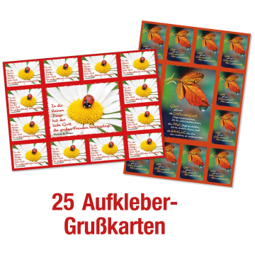 Aufkleber-Grußkarten-Paket