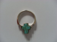 Ring "Drehkreuz" - türkis