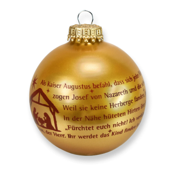 Christbaumkugel in Gold - Weihnachtsgeschichte