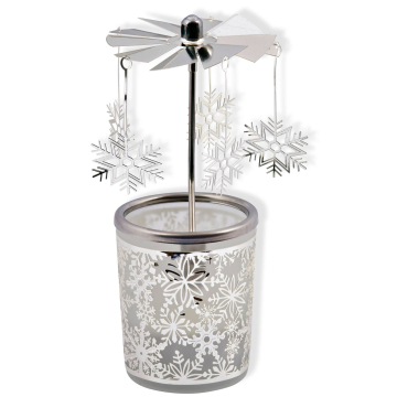 Glas-Windlicht "Schneeflocke"