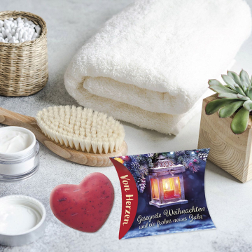 Schafmilchseife "Herz" - Gesegnete Weihnachten und ein frohes Neues Jahr