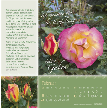 Preview: Kalender-Rosenduft mit lieben Wünschen 2026