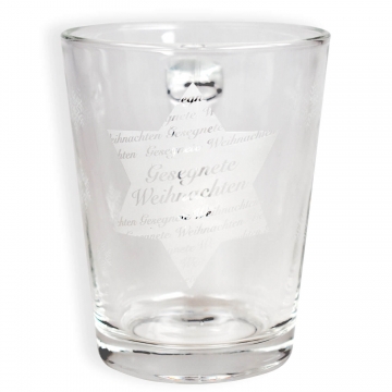 Preview: Teeglas "Stern" - Gesegnete Weihnachten