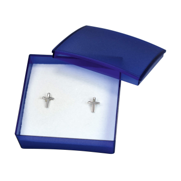 Ohrstecker - Kreuz - 925er Sterlingsilber