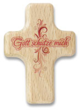 Handkreuz "Gott schütze mich"