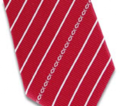 Krawatte "Streifen-Fisch-Design" - rot