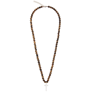 Herren-Halskette mit Edelsteinperlen