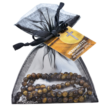 Herren-Halskette mit Edelsteinperlen