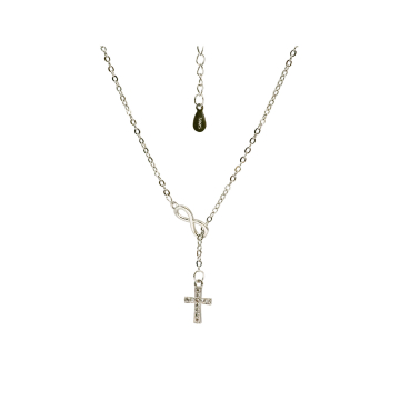 Halskette - Kreuz mit Unendlichkeitssymbol