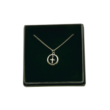 Preview: Halskette - Kreuz in Ring