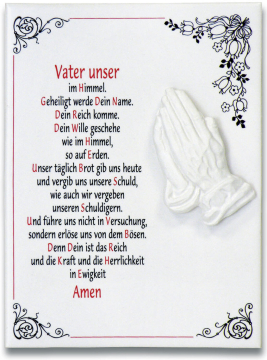 Keramikfliese "Vater Unser" - Gebet