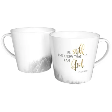 Tasse "Be still and know" - Golddekor