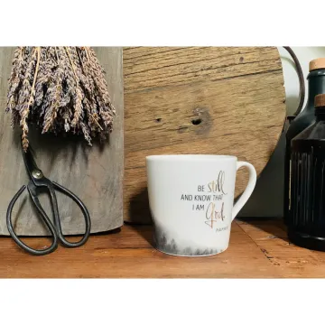 Preview: Tasse "Be still and know" - Golddekor