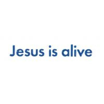 Aufkleber "Jesus is alive"