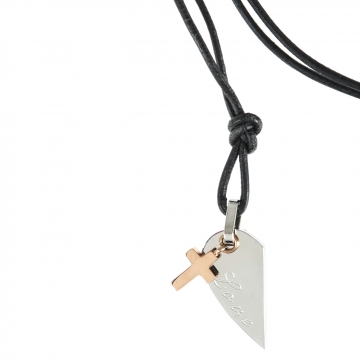 Halskette "Kreuz & Herz"