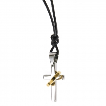 Halskette "Kreuz/Ring"