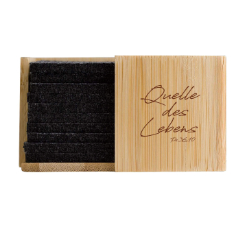 Untersetzer-Set in Bambusbox "Quelle des Lebens - Psalm 36,10" Untersetzer-Set in Bambusbox "Quelle des Lebens - Psalm 36,10"