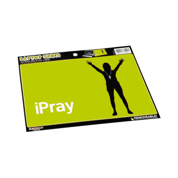 Laptop-Aufkleber "iPray" - grün