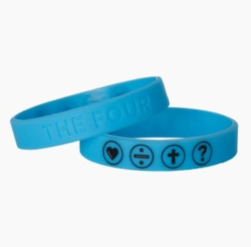 The Four Armband - blau/fluoriszierend 15 cm (ideal für Kinder)