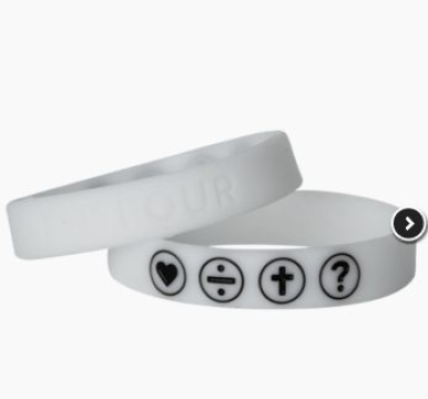 The Four Armband - weiß/schwarz 18 cm - leuchtend